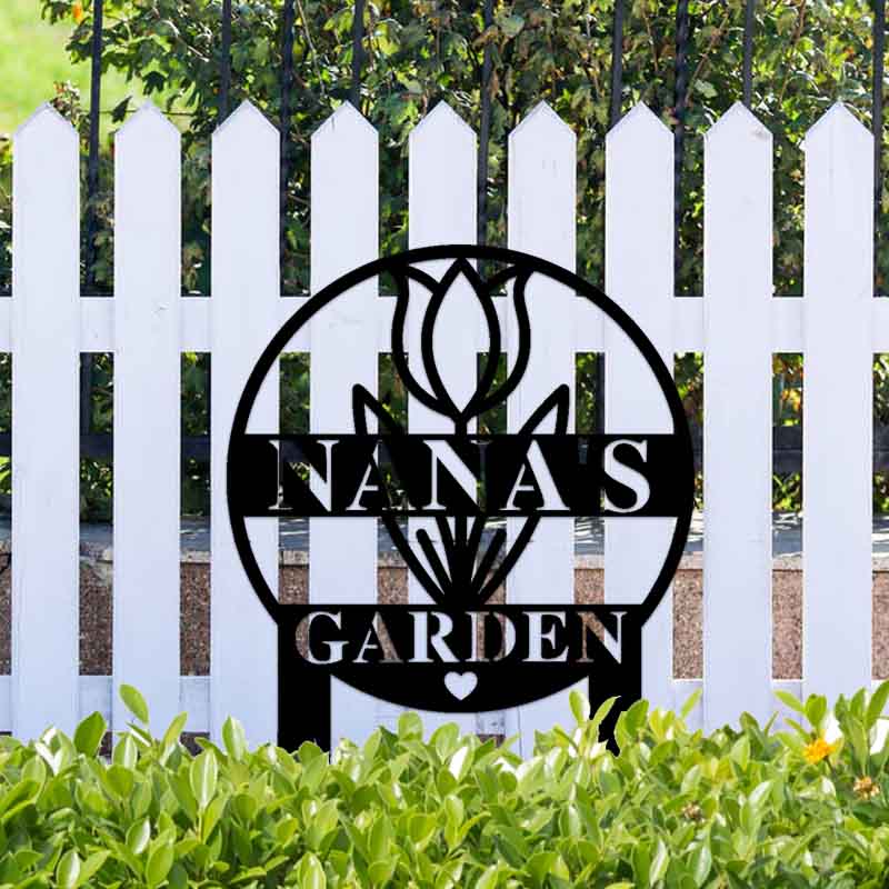 Personalized Plaques Garden Flower Sign With Stake