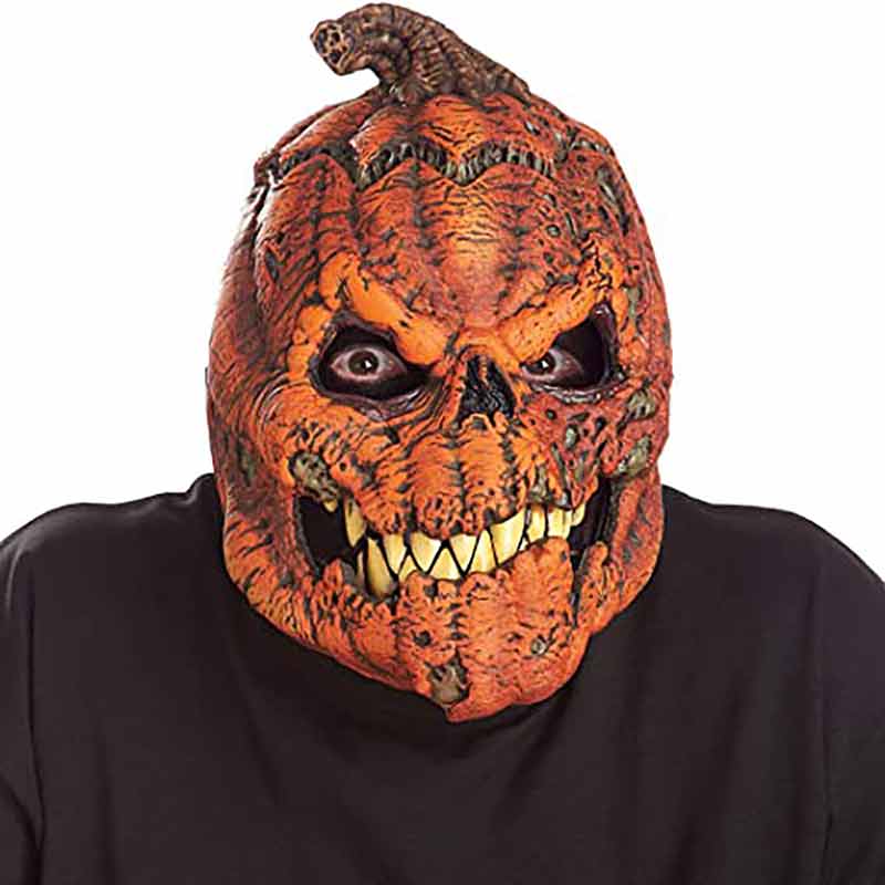 Pumpkin Mask Halloween Horror Latex Pumpkin Dress Up