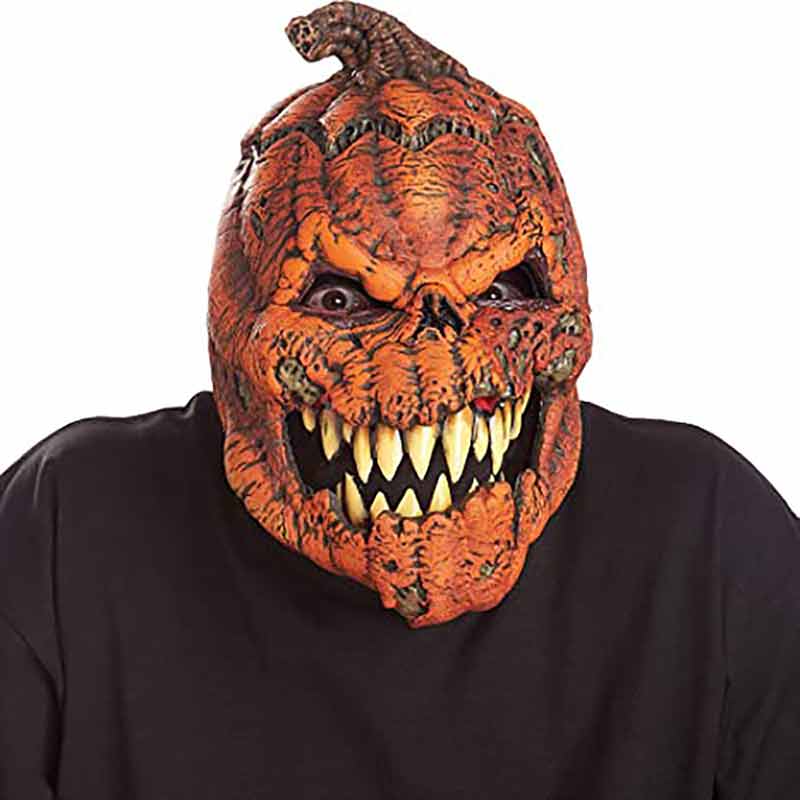 Pumpkin Mask Halloween Horror Latex Pumpkin Dress Up
