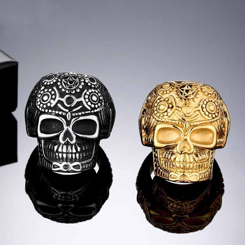 Raven Skull and Crossbones Ring Designs Sunflower Ring