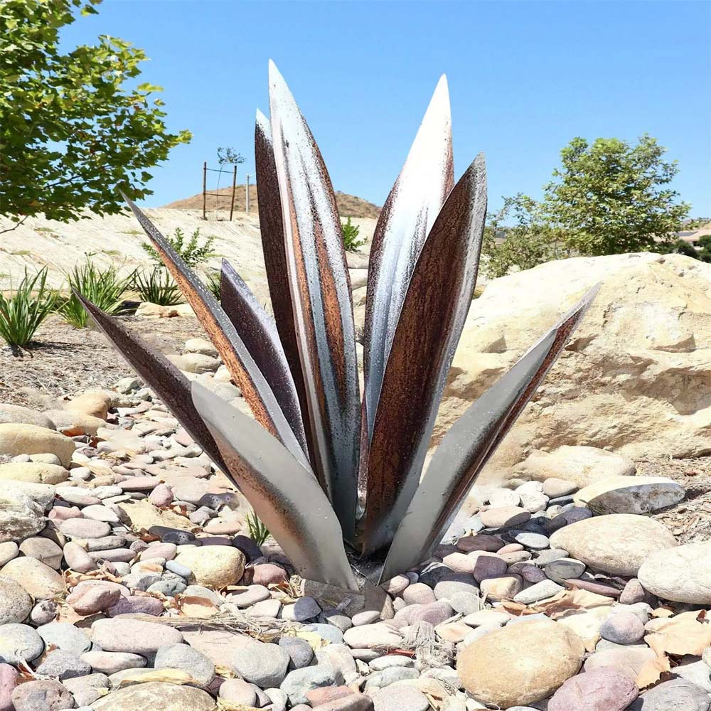 Metal Agave Yard Art Lawn Ornaments Tequila Statue