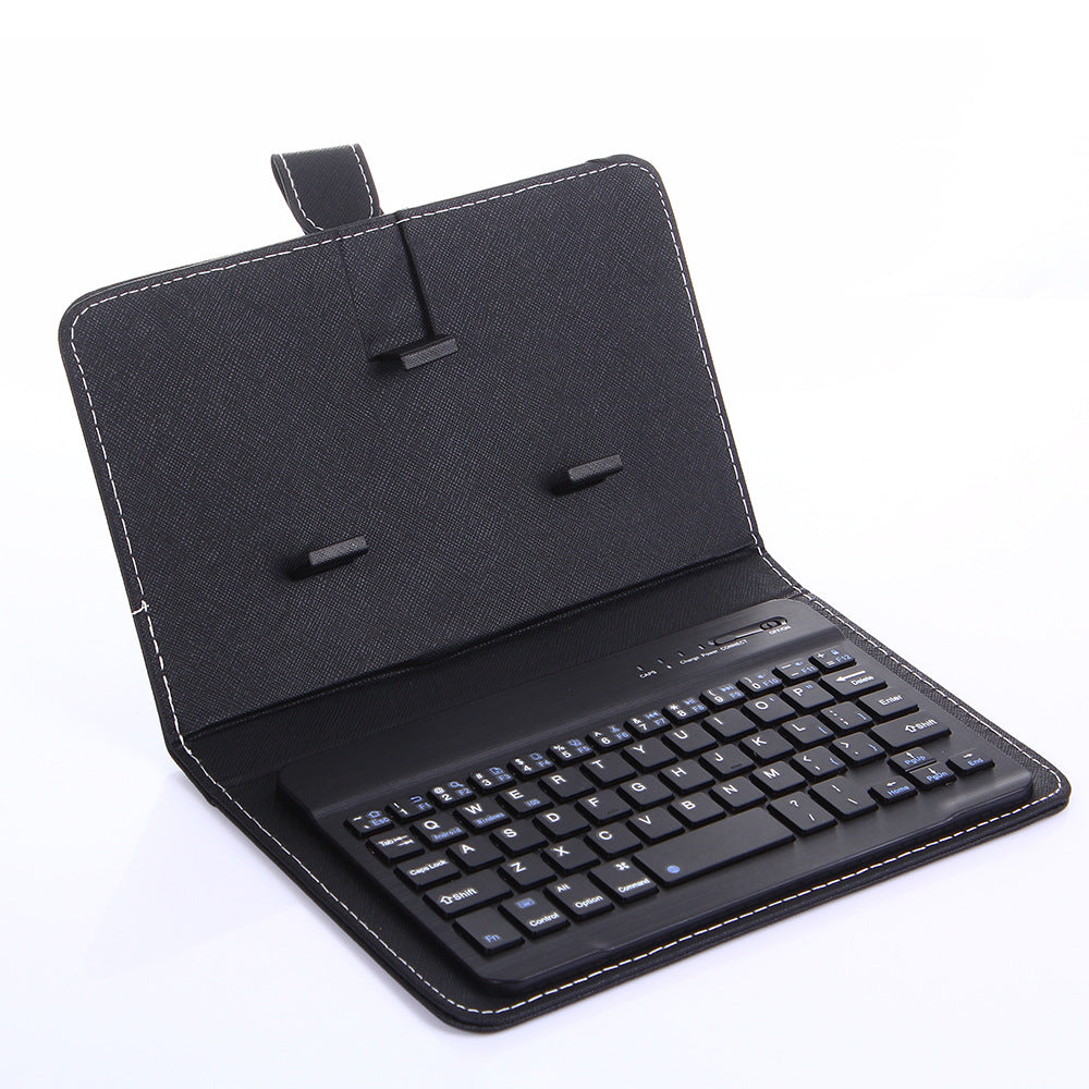 Mobile/tablet bluetooth keyboard with leather cover