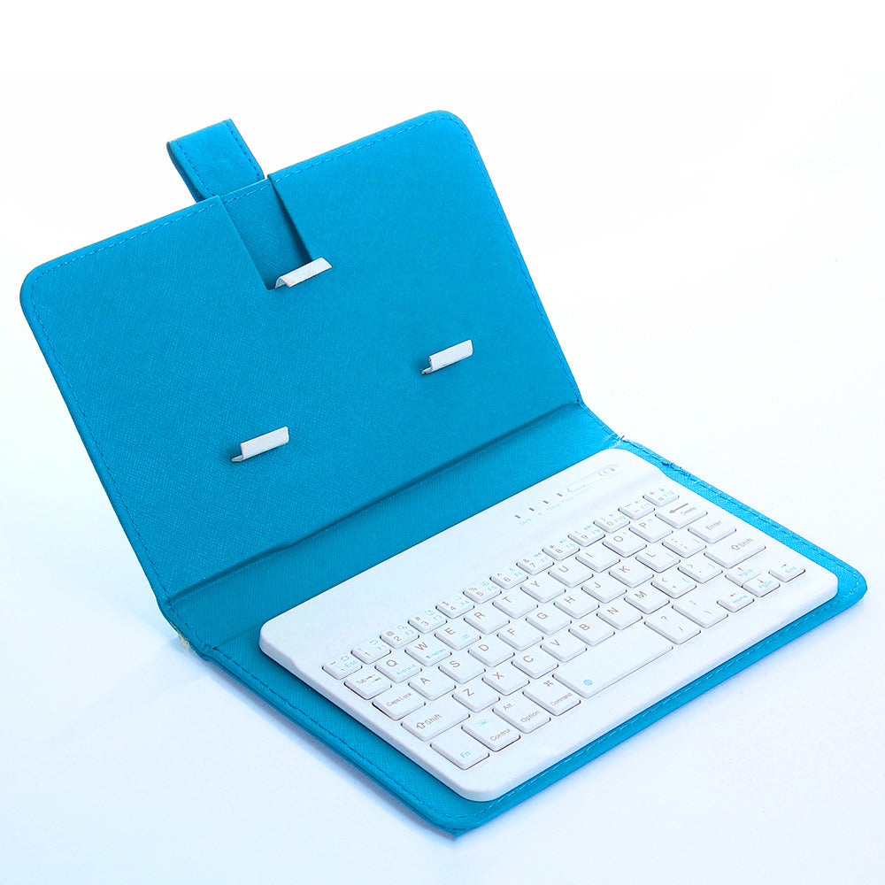 Mobile/tablet bluetooth keyboard with leather cover