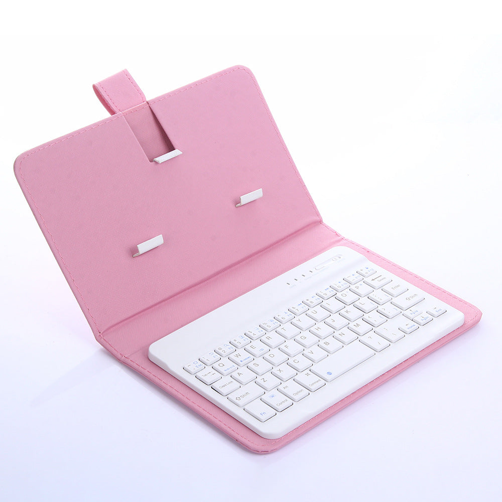 Mobile/tablet bluetooth keyboard with leather cover