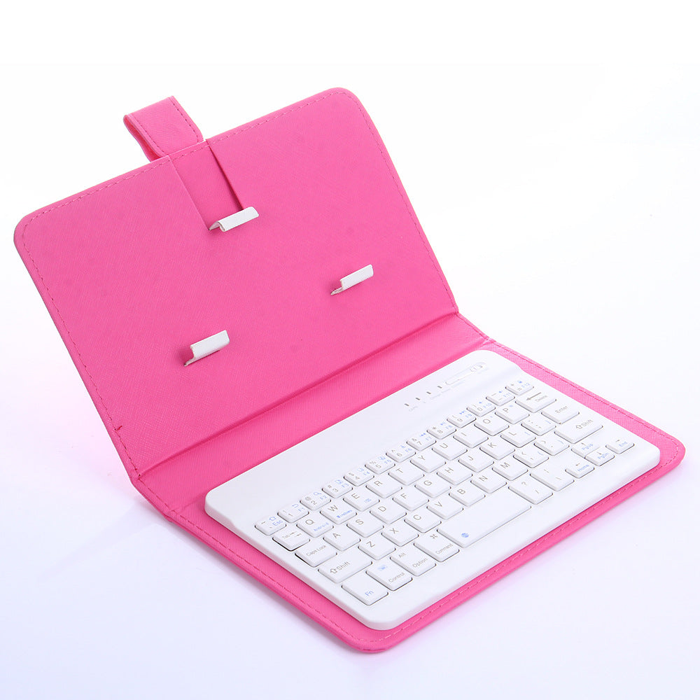 Mobile/tablet bluetooth keyboard with leather cover