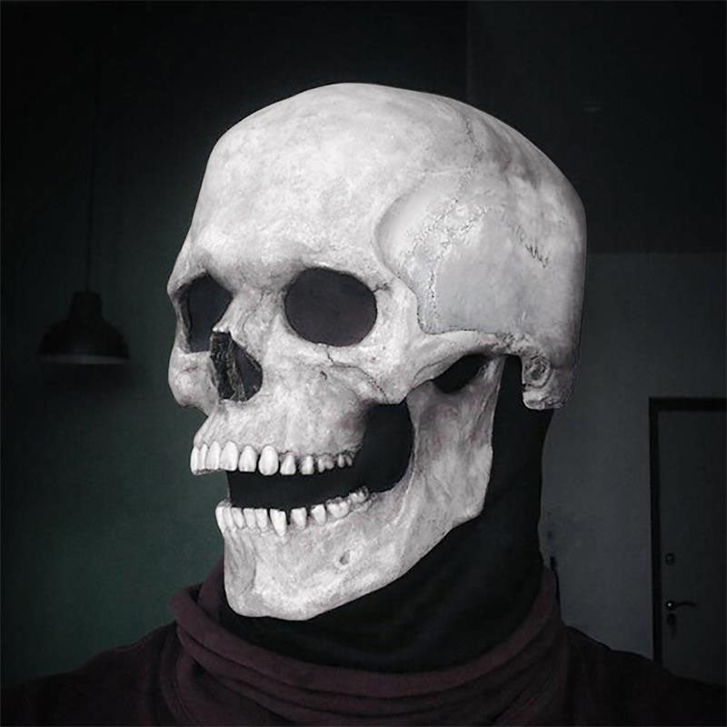 Skull Helmet ​With Movable Jaw Halloween Full Skull Mask