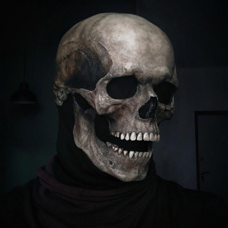 Skull Helmet ​With Movable Jaw Halloween Full Skull Mask