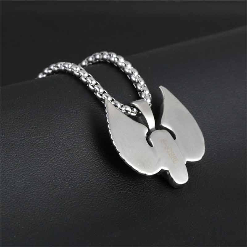 Skull Wings Pendant Rock Feather Ghost Head Choker