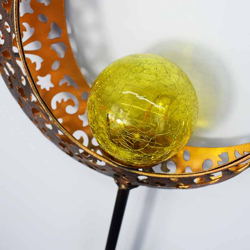 Solar Garden Lights Retro Sun Moon Flame Lawn Lamp