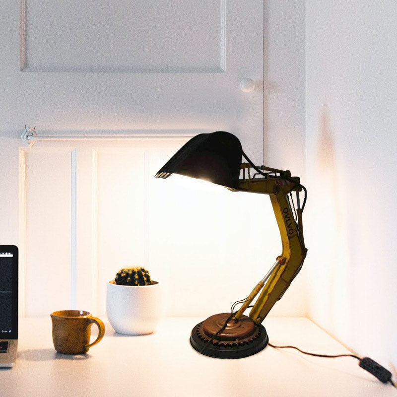 Table Lamp Excavator Antique Metal Punk Desk Lamp