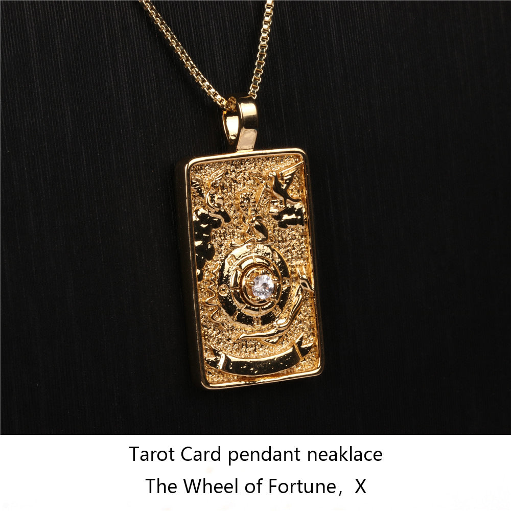 Gold Filled Tarot Card Jewelry witchery Adjustable Necklace