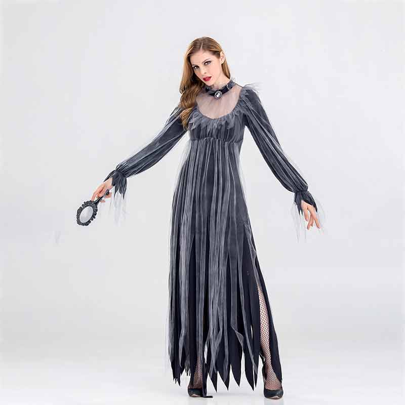 Women Ghost Costume Horror Halloween Party Vampire Suit