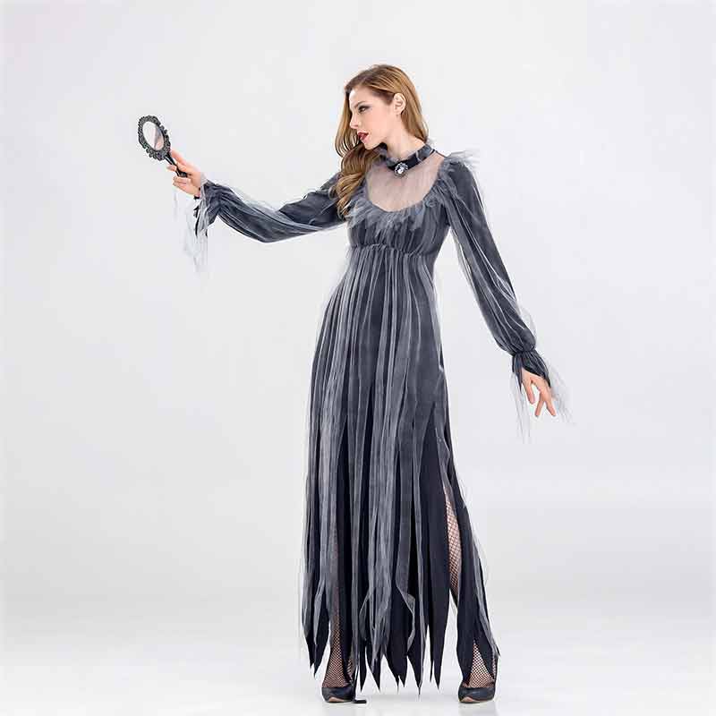 Women Ghost Costume Horror Halloween Party Vampire Suit