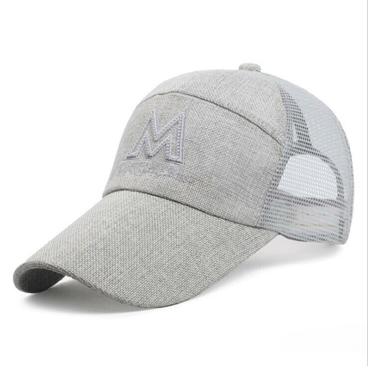Baseball Hat With A Capital M Personalized Outdoor Cap With Long Brim
