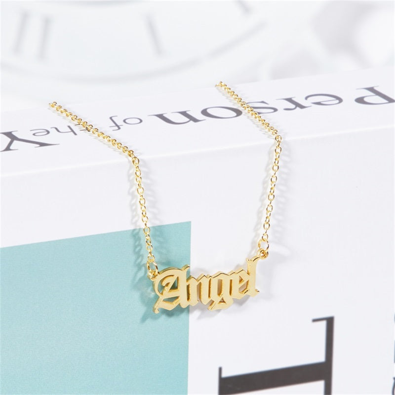 Personalized Name Necklace Stainless Steel Name Pendant