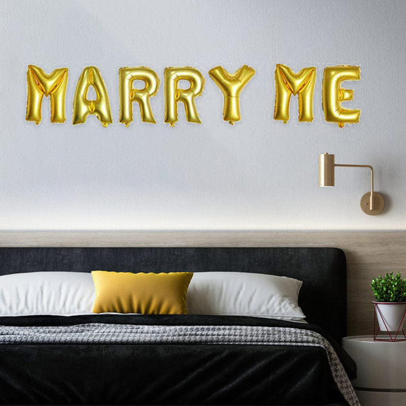Marry Me Balloons Birthday Decoration Letter Balloons