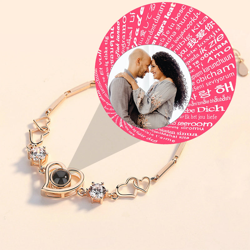 Projection Photo Bracelets I Love You in 100 Languages